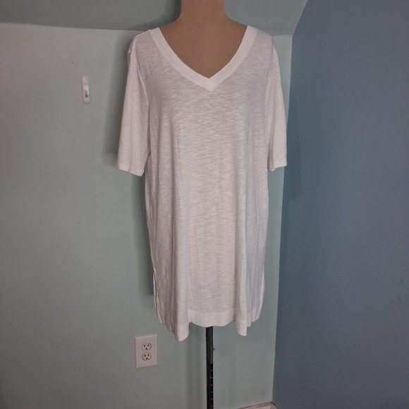 J. Jill Tops - J. Jill White Pima Double-V Tunic Top 100% Pima Cotton Slub Knit Large
2⁰poll
